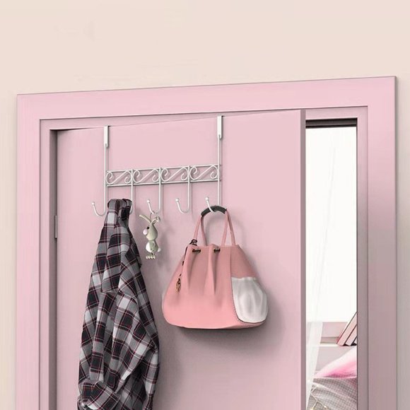 Over The Door Hook Rack Hanger - 2 Pack Organizer Rack Hanger for Clothes 8.8" - Picture 4 of 5